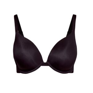 46DDD‎ Black Basic Plunge UnderwireBra Avenue Feminine Comfy Flirty Gothcore